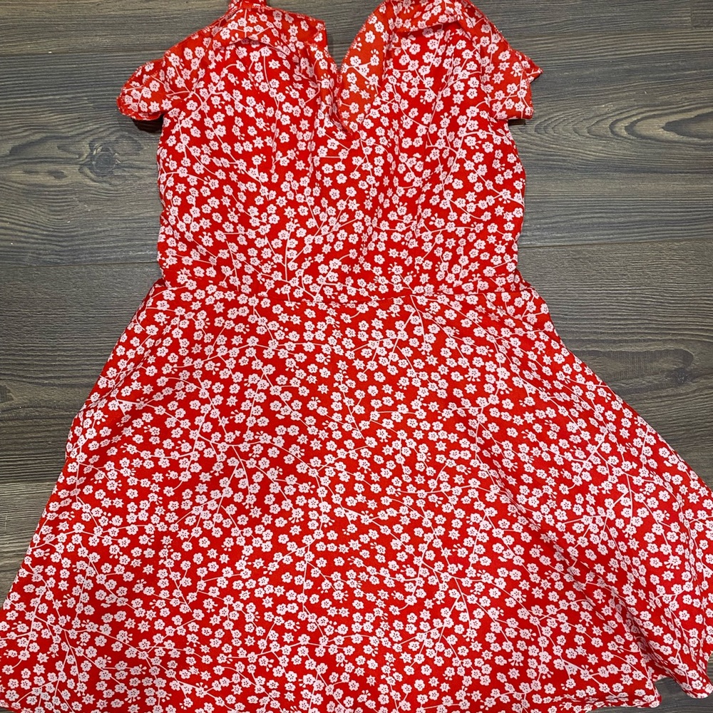 Zaful red flowered dress